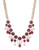 Expression Faceted Stone Frontal Drop Necklace - red