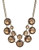 Expression Round Honeycomb Necklace - Brown