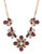 Expression Colourful Crystal Flower Necklace - Multi-Coloured