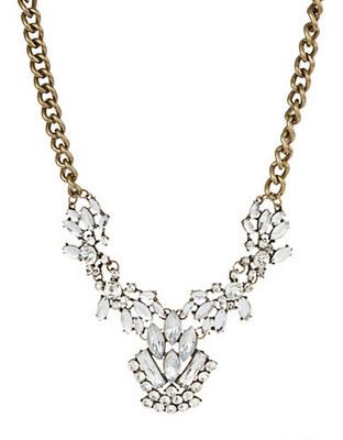 Expression Navette Stone Statement Necklace - Gold