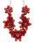 Expression Faceted Flower Graduated Necklace - Red