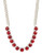 Expression Stone Line Collar Necklace - Red
