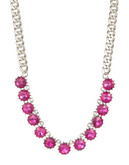 Expression Stone Line Collar Necklace - Pink