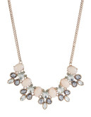 Expression Oval and Navette Frontal Necklace - Pink