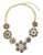 Cezanne Beige Flower Frontal Necklace - BEIGE