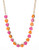 Kensie Triangle Stone Collar Necklace - Pink