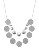 Expression Two Row Circle Necklace - Silver