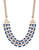 Expression Multi Row Enamel Frontal Necklace - blue