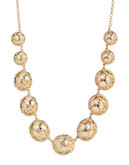 Expression Caged Pearl Graduated Necklace - Beige