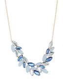 Expression Navette Cluster Collar Necklace - Blue