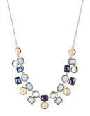 Expression Short Multi Stone Necklace - Blue