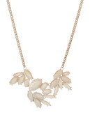 Expression Navette Stone Collar Necklace - Beige