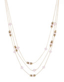 Expression Multi Row Candy Bead Necklace - Pink