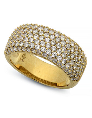 Crislu Pave Gold Plated  Cubic Zirconia  Ring - Gold