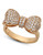 Crislu Puffy Bow Cubic Zirconia Ring - Rose Gold