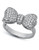 Crislu Puffy Bow Cubic Zirconia Ring - Silver
