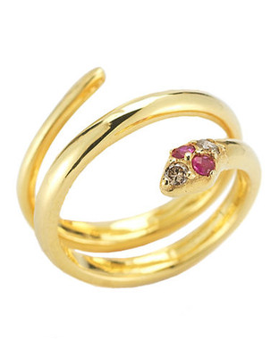 Elizabeth And James Double Python Ring - Gold