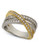 Crislu Highway Bands Gold Plated  Cubic Zirconia  Ring - Silver