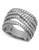 Crislu Highway Bands Platinum Plated Cubic Zirconia  Ring - Silver
