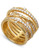 Crislu Entwined 18K Gold & Cz Ring - Silver