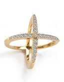 Elizabeth And James Windrose Pave Ring - Gold