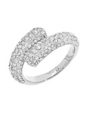 Michael Kors Pave Bypass Ring - Silver - 7