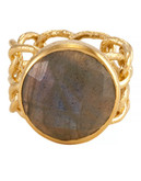 Melinda Maria Gold Plated Semi Precious Stone Ring