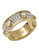 Michael Kors Gold Tone Astor Stud With Inset Clear  Center Stone And Pave Ring - Gold - 7