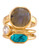 Melinda Maria Gold Plated Semi Precious Stone Ring - Turquoise
