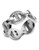 Michael Kors Silver Tone With Clear Pave Maritime Link Ring - Silver - 7