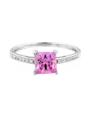 Flawless Pink Bridal Ring - Pink