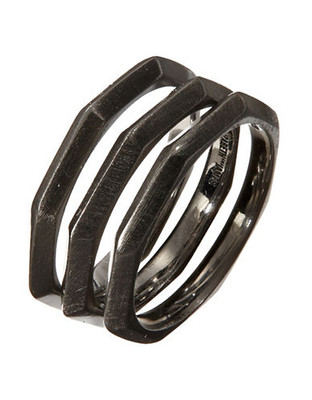 Elizabeth And James Victoria Stacking Rings - Ruthenium