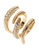 Rachel Zoe Pave Pod Crossover Rings - Gold