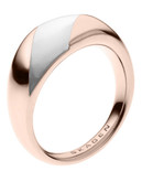 Skagen Denmark Agnethe Stainless Steel Mother of Pearl Ring Rose Gold Tone Ring - Rose Gold - 8