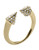Michael Kors Gold Tone Clear Pave Arrow Detail Open Ring - Gold - 8