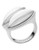 Skagen Denmark Ditte White Glass Stainless Steel Wrap Ring  Silver Tone  Ring - Silver - 6