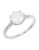 Expression Sterling Silver Crown Faux Pearl Ring - Silver
