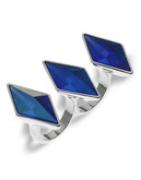 Guess Silver Tone Ring - Blue