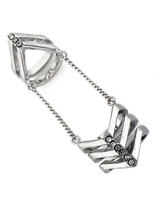 Bcbgeneration Double Ring with Chain - grey