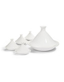 Distinctly Home Set of Five Stoneware Tagines - WHITE