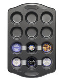 Wilton Excelle Elite 12inch Cup Regular Muffin Pan - Black