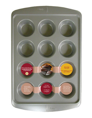 Paderno 12 Cup Muffin Pan - Steel