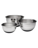 Lagostina Ambiente Set of 3 Mixing Bowls - Silver