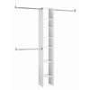 6-Shelf/ 3-Rod Laminate Closet Tower Organizer In White