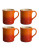 Le Creuset Set Of Four Mugs - ORANGE