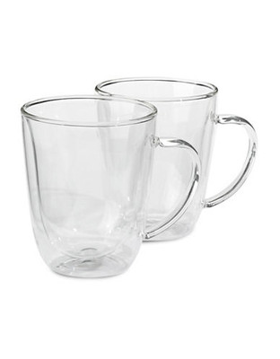 Trudeau Seat of Two Double Wall Mugs - No Colour