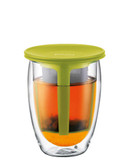 Bodum Tea For One Double Wall Glass With Strainer - Green