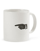 Distinctly Home Pointing Hand Mug - Cream