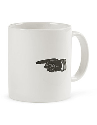 Distinctly Home Pointing Hand Mug - Cream
