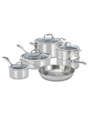 Zwilling J.A.Henckels VistaClad 10 Piece Cookware Set - Stainless Steel